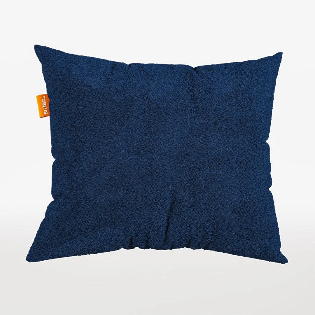 Almofada Tecido Bouclé - Cor Azul - 45x45cm