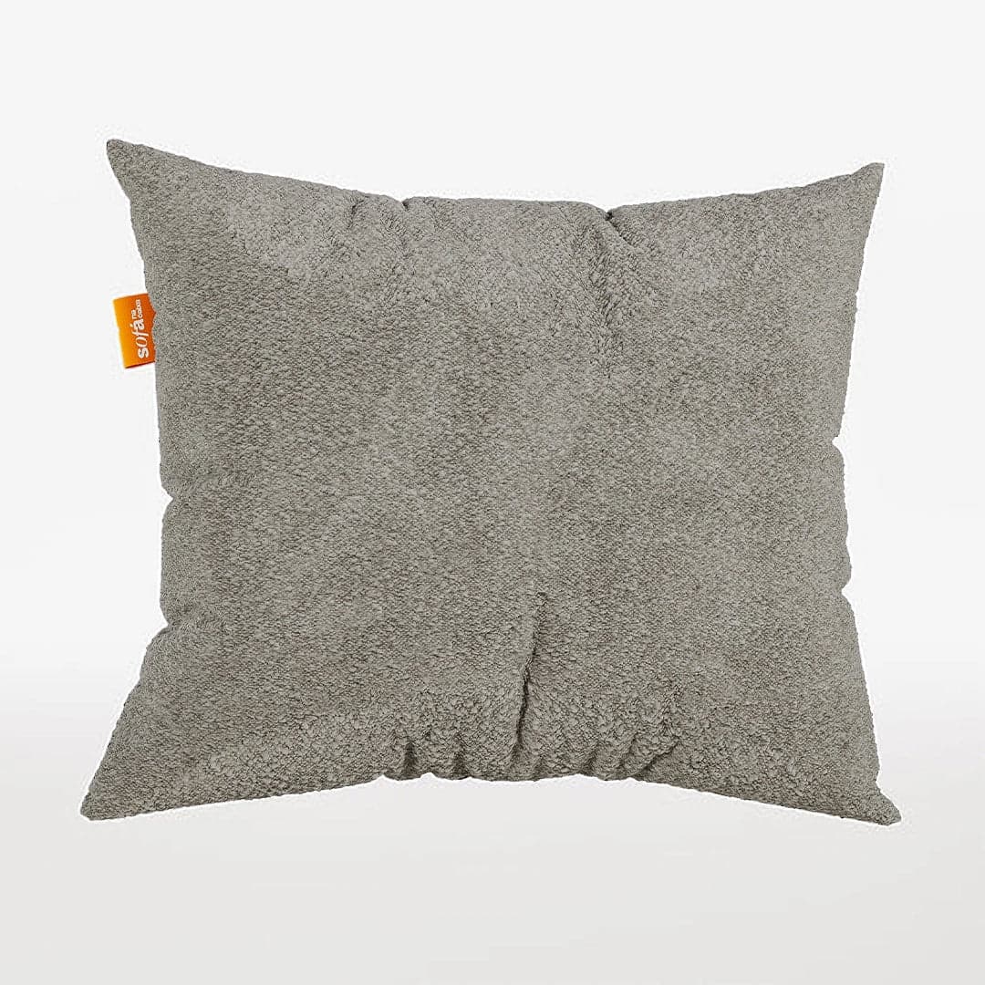 Almofada Tecido Bouclé - Cor Cinza - 45x45cm