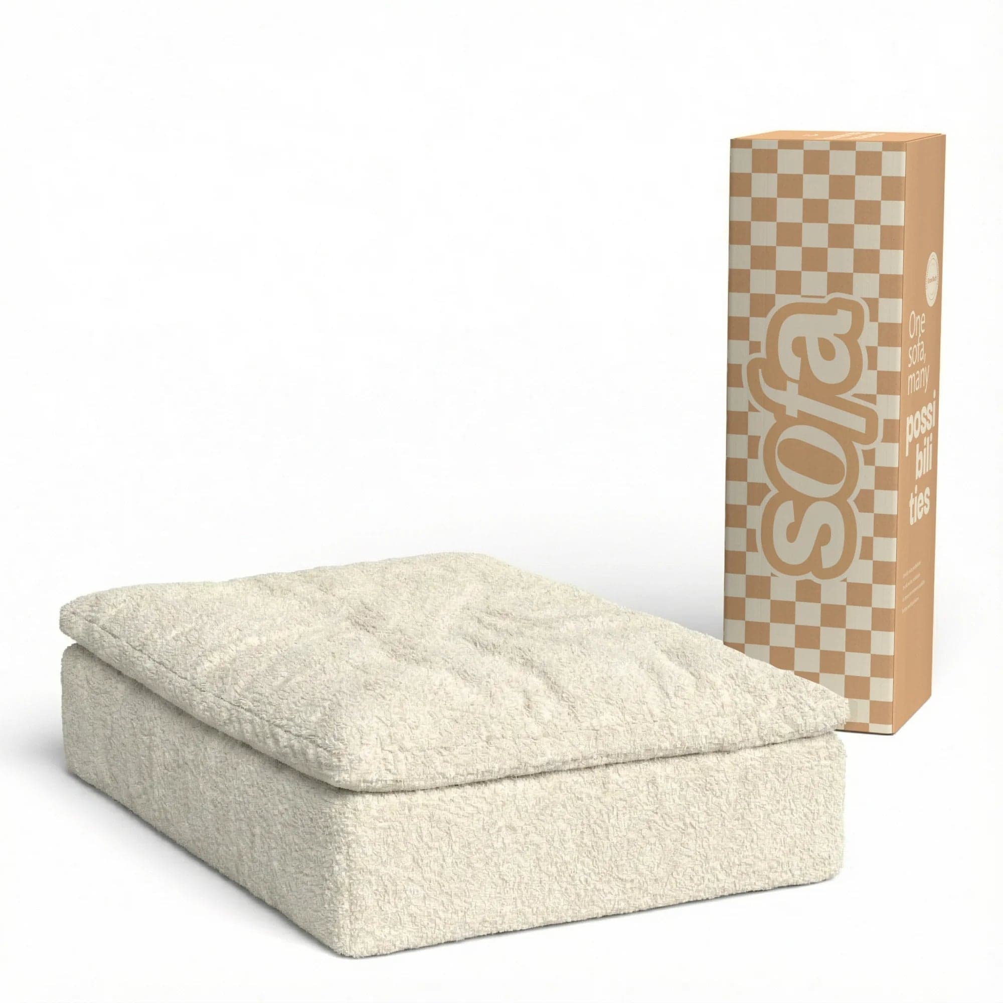 Apoio para o pé em Boucle - Sofá na Caixa Sienna - Off-White