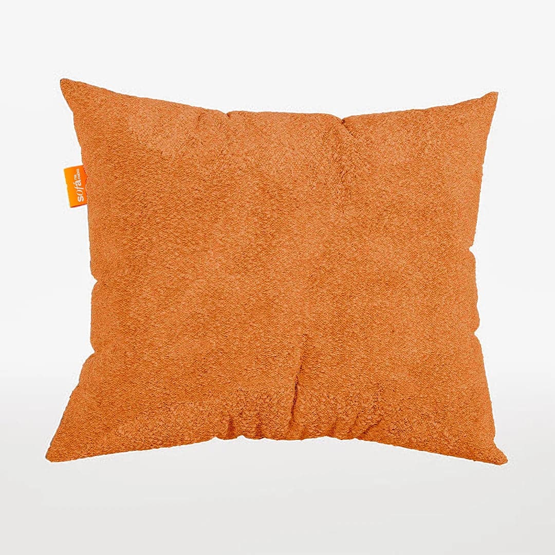 Almofada Tecido Bouclé - Cor Laranja - 45x45cm