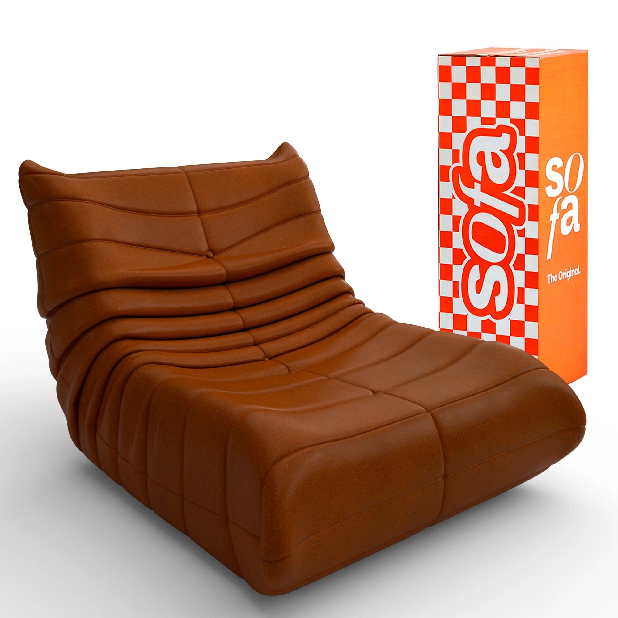 Poltrona Design 1973 Courino 1 unidade Sofá na Caixa