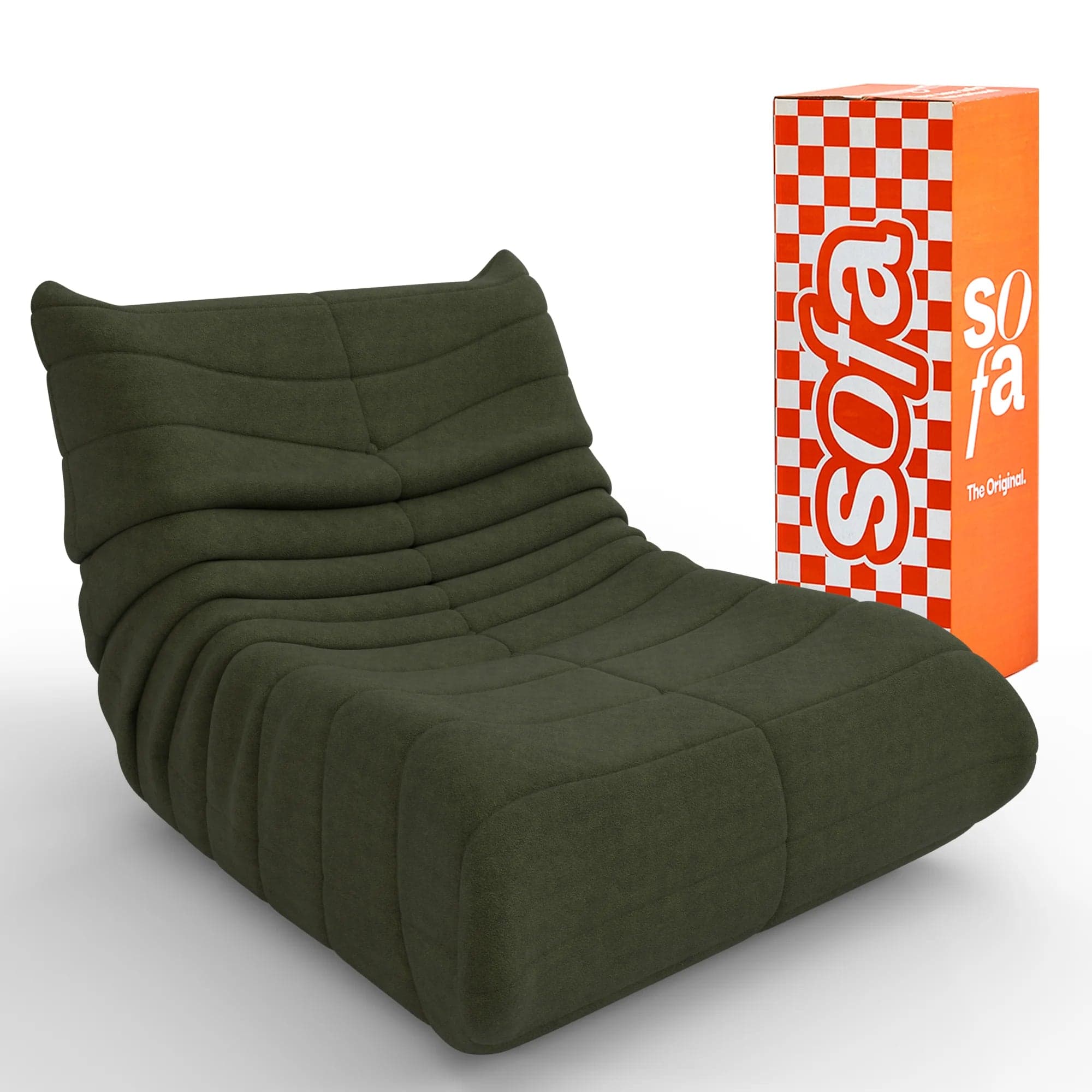 Poltrona Design 1973 Verde 1 unidade Sofá na Caixa